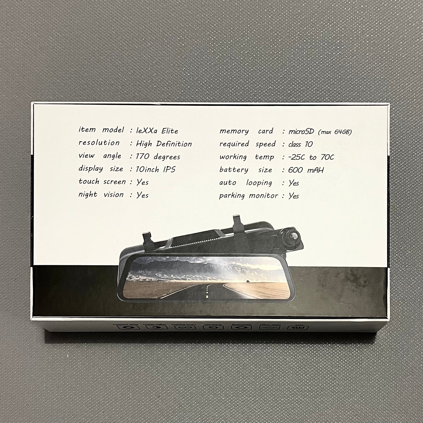LeXXa Dual-Recording 4K Mirror Dashcam